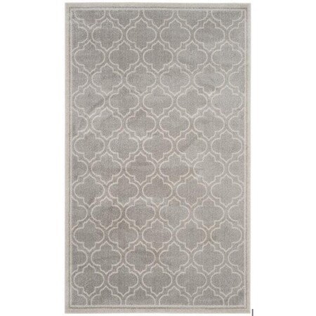 Safavieh Amherst Power Loomed Large Rectangle Rug- Light Grey - Ivory- 10 x 14 ft. AMT412B-10